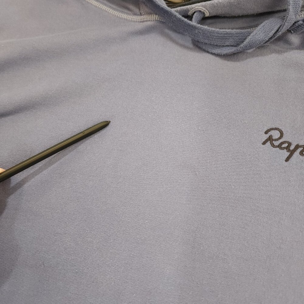 Rapha Men's  Trail Hoodie Blue Pullover Sweatshirt  97% Cotton Size L - Picture 8 of 10